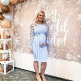 Women Floral Long Sleeve Round Neck Maxi Dress