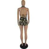 Women Summer Sexy Casual Top and Shorts Two-Piece Set