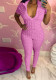 High Stretch Popcorn Cloth Sexy Jumpsuit