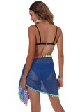 Beach Bikini Cover-Up Multi-Function Skirt Multi-Color Tassel Patchwork One Piece Shawl