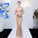 bride long fishtail queen high-end wedding evening dress