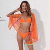 Beach Bikini Cover-Up Multi-Function Skirt Multi-Color Tassel Patchwork One Piece Shawl
