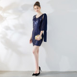 Formal Party Evening Dress Women's Short Sequin Party Dress