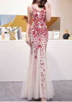 Evening dress female Formal Party Chic elegant annual meeting long fishtail sequin sexy dress
