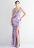 Long Sequins Plus Size Fat Size Beauty Formal Party Evening Dress