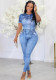 Women's Club Style Onesie Leopard Print Casual Jumpsuit