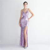 Long Sequins Plus Size Fat Size Beauty Formal Party Evening Dress