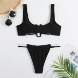Sexy Contrast Color Two Piece Bikini Swimsuit