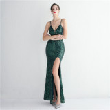 Long Sequins Plus Size Fat Size Beauty Formal Party Evening Dress