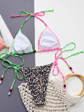 Women Sexy Bikini Leopard Two Pieces Swimwear