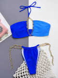 Women Sexy BikiniSolid Two Pieces Swimwear