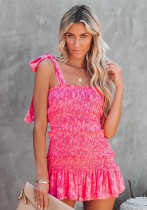 Summer Sexy Sling Wrap Dress Casual Ladies Ruffle Skirt Summer Sexy Sling Wrap Dress Casual Ladies Ruffle Skirt