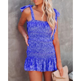 Summer Sexy Sling Wrap Dress Casual Ladies Ruffle Skirt
