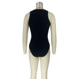 Women's Super Stretch Ribbed Fashion Items Solid Color Versatile Tank Onesie