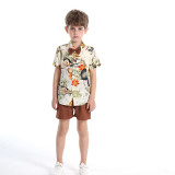 Summer short-sleeved floral shirt boys shorts Casual two-piece children's clothing multi-color beach clothing