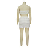 Women Sexy Bandeau Top and Skirt Two-Piece Set