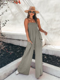 Women Sexy Camisole Loose Casual Holidays Wide Leg Jumpsuit