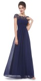 Women Elegant Short Sleeve Lace Bridesmaid Evening Dress（Processing time need 3-6 days）