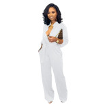 Women Sexy Solid Loose Jumpsuit