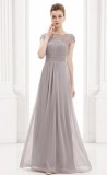 Women Elegant Short Sleeve Lace Bridesmaid Evening Dress（Processing time need 3-6 days）