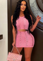 Women Sexy Cutout Sleeveless Round Neck Dress Women Sexy Cutout Sleeveless Round Neck Dress