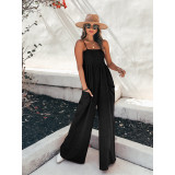 Women Sexy Camisole Loose Casual Holidays Wide Leg Jumpsuit