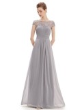 Women Elegant Short Sleeve Lace Bridesmaid Evening Dress（Processing time need 3-6 days）