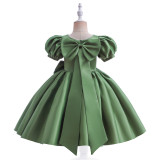 Children's clothing dress puff sleeve princess dress girl flower girl catwalk performance dress