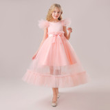 Children's long dress skirt puffy mesh princess dress girls' Children's Day costume