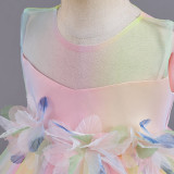 Infant and Toddler Dresses Floral Dress Multi-Color Mesh Pouf Princess Dress