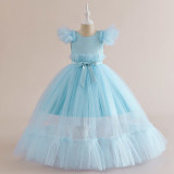 Children's long dress skirt puffy mesh princess dress girls' Children's Day costume