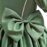 Children's clothing dress puff sleeve princess dress girl flower girl catwalk performance dress