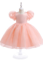 Children's princess dress with puff sleeves one-year-old dress tutu dress girl children's dress