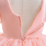 Children's princess dress with puff sleeves one-year-old dress tutu dress girl children's dress