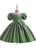 Children's clothing dress puff sleeve princess dress girl flower girl catwalk performance dress