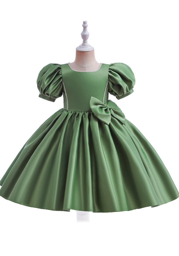 Children's clothing dress puff sleeve princess dress girl flower girl catwalk performance dress