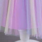 Infant and Toddler Dresses Floral Dress Multi-Color Mesh Pouf Princess Dress