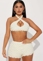 Women's Sexy Fashion Casual Halter Neck Two-Piece Shorts Set Women's Clothing