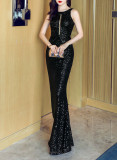 Sequined Evening Dress Long Formal Party Slim Mermaid Elegant Party gown