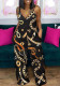 Women's spring and summer street hipster digital printing straight Jumpsuit