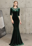 Women velvet elegant Formal Party evening dress