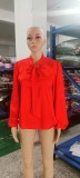 women's solid color professional shirt