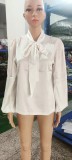 women's solid color professional shirt