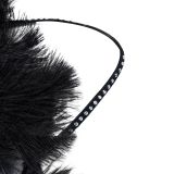 Fashion Ladies Solid Feather Strapless Sleeveless Dress