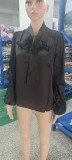 women's solid color professional shirt