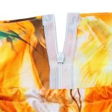 Women's Fashion Contrasting Color Sleeveless Wrap Maxi Dress