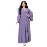 Muslim Beaded Loose-Cut Robe Dress Saudi Arabia Muslim