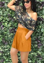 Spring Summer Women'S Casual High Waist Solid Color Shorts For Women Spring Summer Women'S Casual High Waist Solid Color Shorts For Women