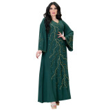 Muslim Beaded Loose-Cut Robe Dress Saudi Arabia Muslim