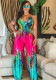 Women'S Fashion Sexy Positioning Print Straps Jumpsuit